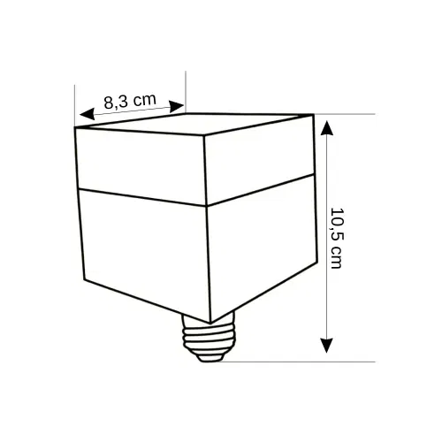 Zmr 20W Torch Kare Dekoratif T-Bulb Led Ampul E27 Duy 6500K (Beyaz) - 2