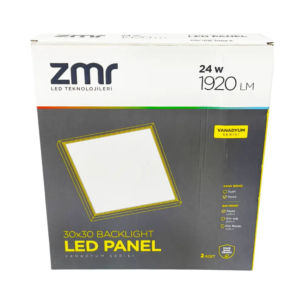 Zmr 24W 30x30cm Clip-in Panel Led Armatür 6500K (Beyaz) - 4