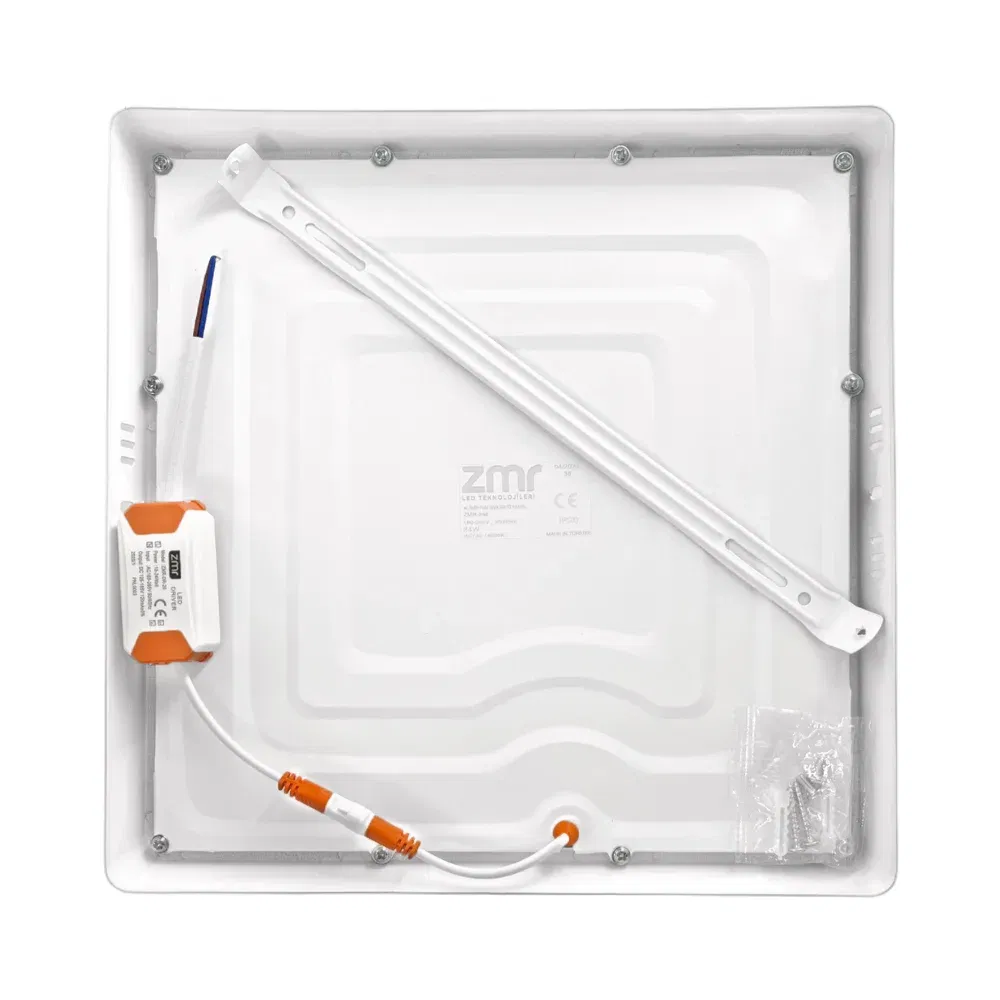Zmr 24W Sıvaüstü Kare Panel Led Armatür 6500K (Beyaz) - 2