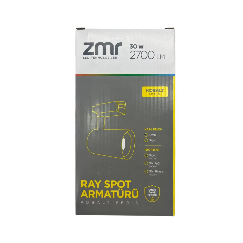 Zmr 30W Ray Spot Siyah Kasa 3000K (Günışığı) - 3