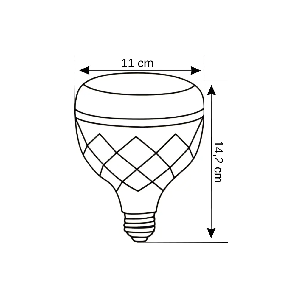 Zmr 40W Torch Kristal Camlı T-Bulb Led Ampul E27 Duy 6500K (Beyaz) - 2