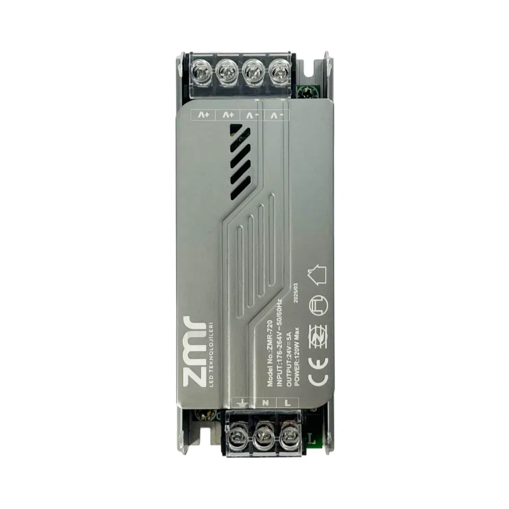 Zmr 5A İç Mekan Süper Slim Led Trafosu 24V 120W - 1